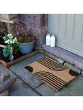 Artsy Mats natural and black abstract lines doormat 60x40cm, UK version