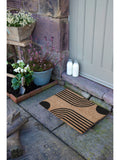 Artsy Mats natural and black abstract lines doormat 60x40cm, UK version