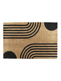 Artsy Mats natural and black abstract lines doormat 60x40cm, UK version