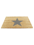 Artsy Mats natural grey star doormat 60x40cm, imported from the UK