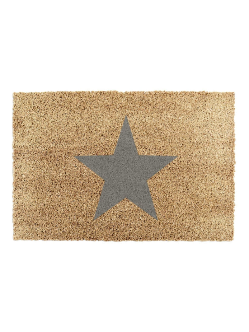 Artsy Mats natural grey star doormat 60x40cm, imported from the UK