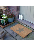 Artsy Mats natural grey star doormat 60x40cm, imported from the UK