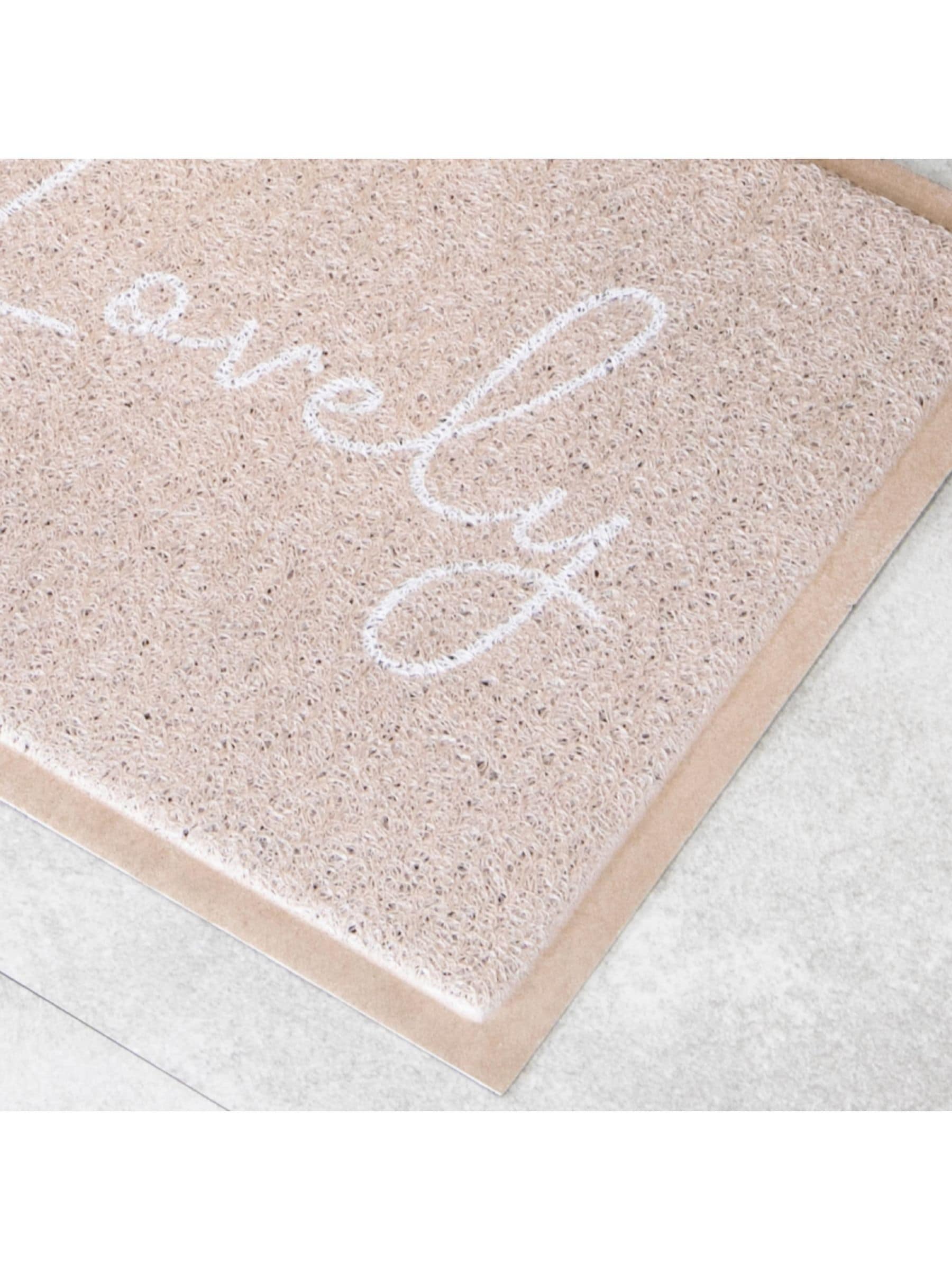 Artsy Mats beige Hello Lovely PVC doormat 70x40cm, UK version
