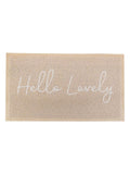 Artsy Mats beige Hello Lovely PVC doormat 70x40cm, UK version
