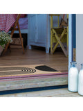 Artsy Mats natural black abstract half moon doormat 60x40cm, UK version