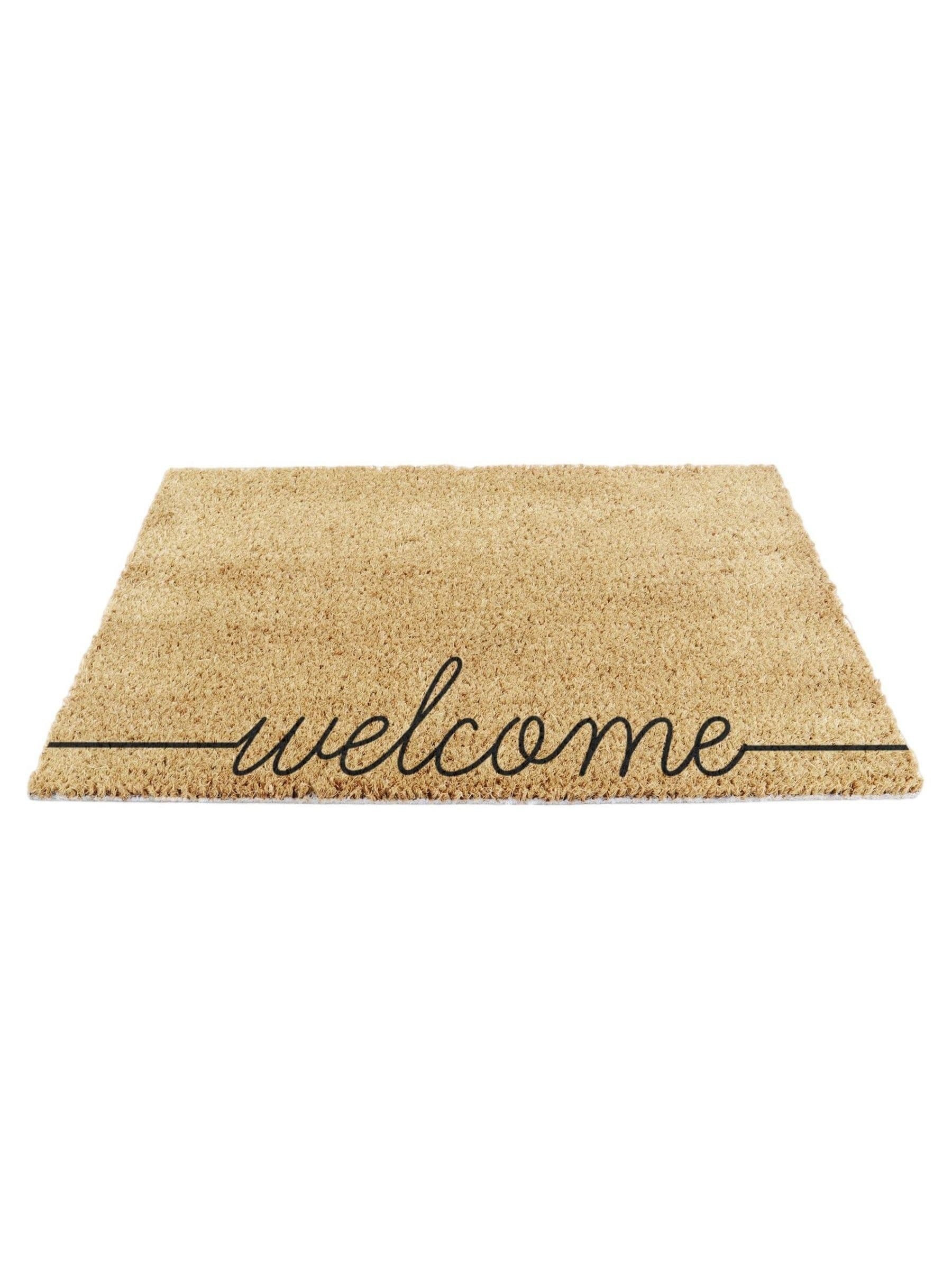 Artsy Mats natural black curly doormat 60x40cm - British product