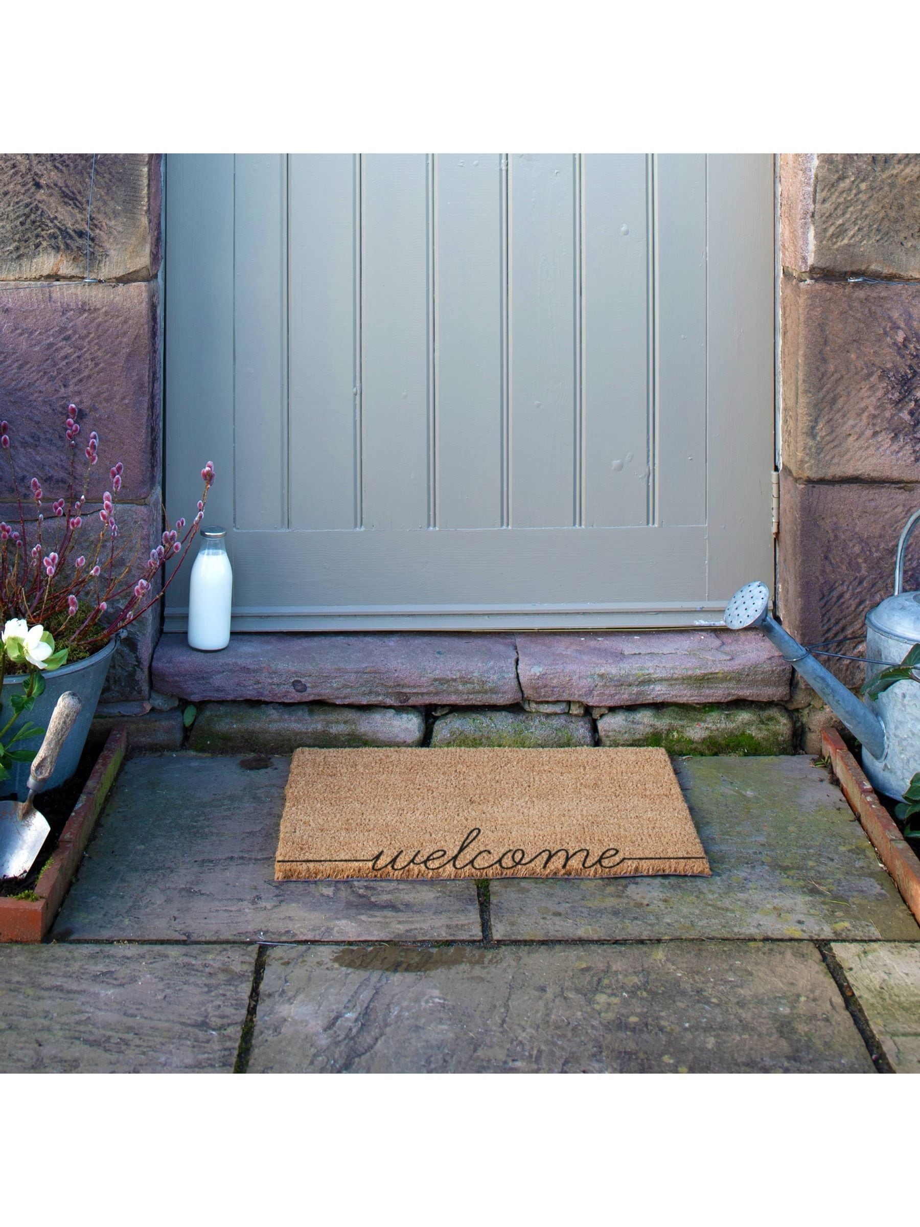 Artsy Mats natural black curly doormat 60x40cm - British product