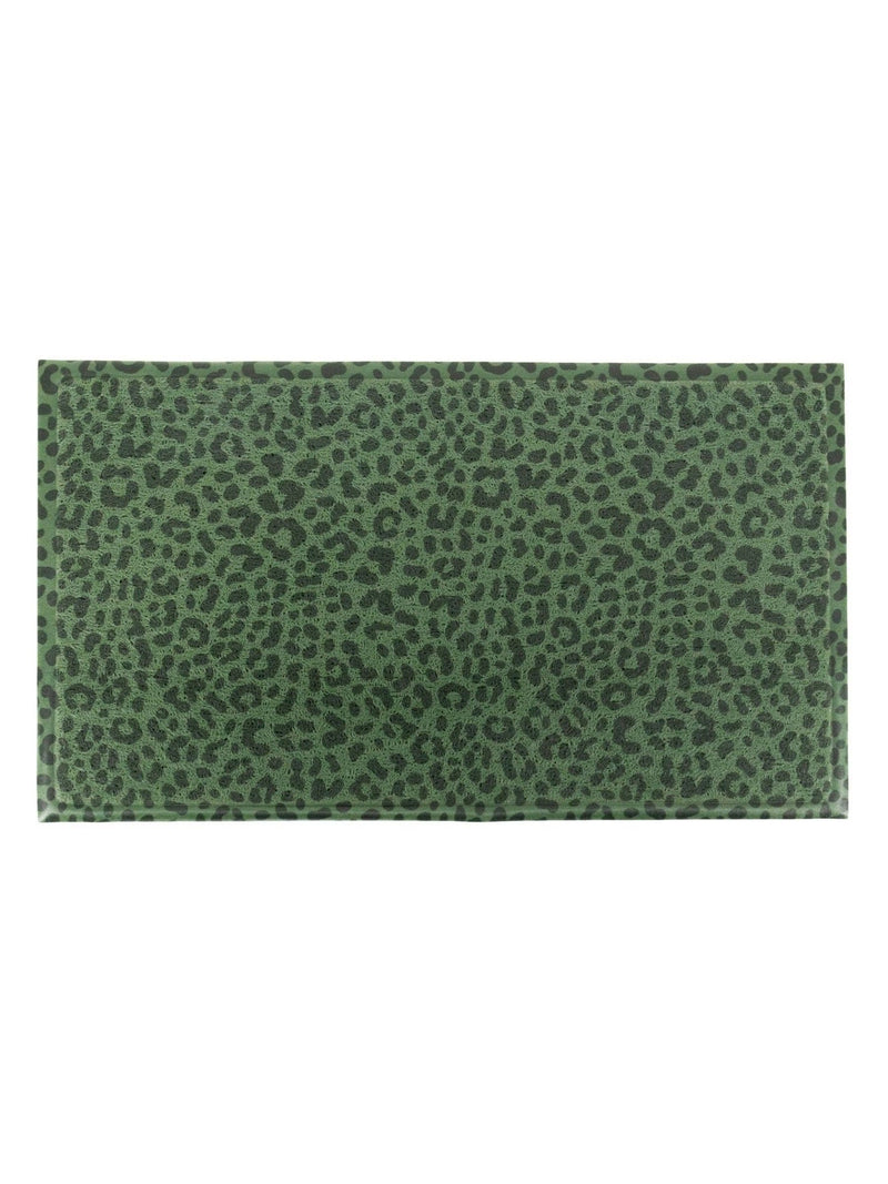 Artsy Mats green leopard print doormat 70x40cm, UK version