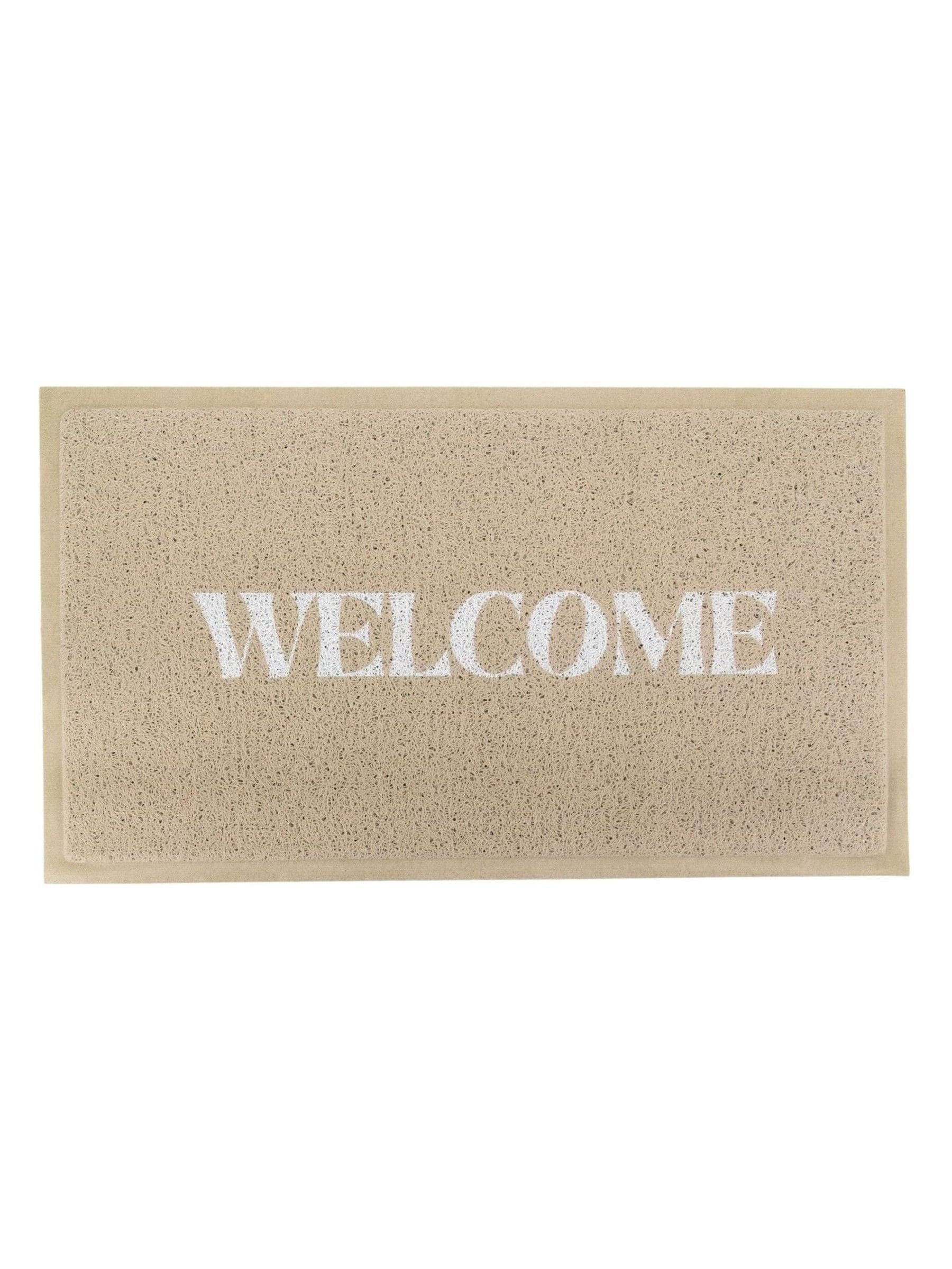 Artsy Mats beige welcome doormat 70x40cm, imported from the UK