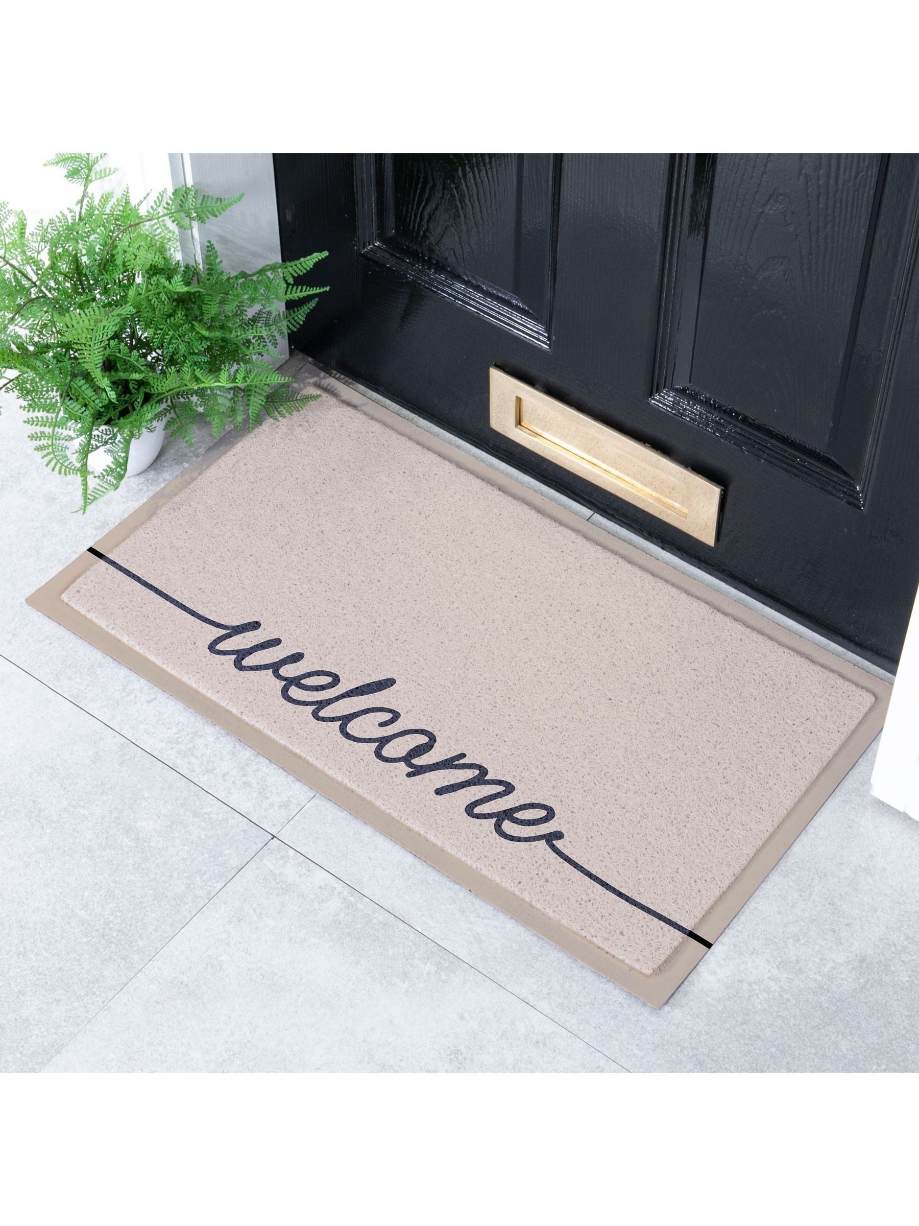 Artsy Mats Multi Beige Welscribble doormat 70x40cm, imported from the UK