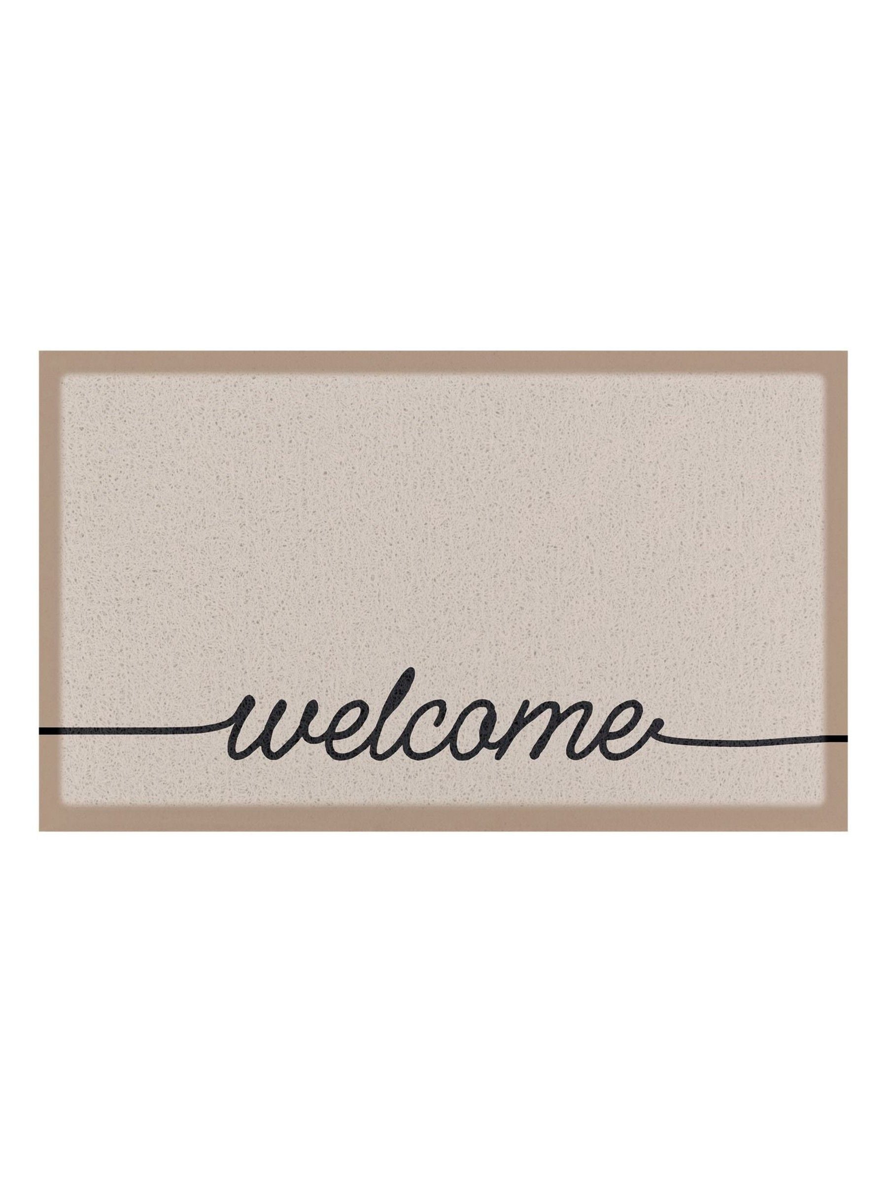 Artsy Mats Multi Beige Welscribble doormat 70x40cm, imported from the UK