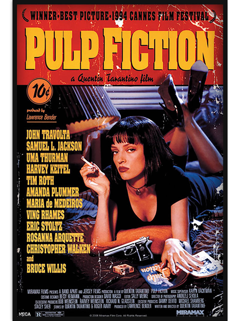 Pyramid International Pulp Fiction framed poster 61 x 91.5cm, imported from the UK