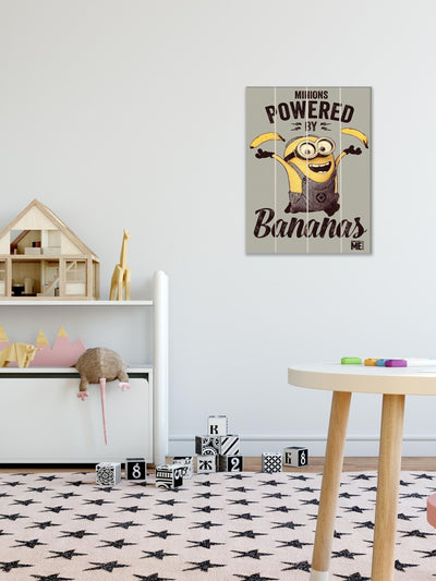 Next Pyramid International Despicable Me Powered By Bananas Wooden Wall Art 40 x 59cm- Buy online at McGrocer