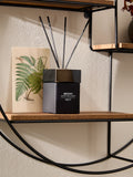 Bronx round wall shelf in dark finish 55cm - British product