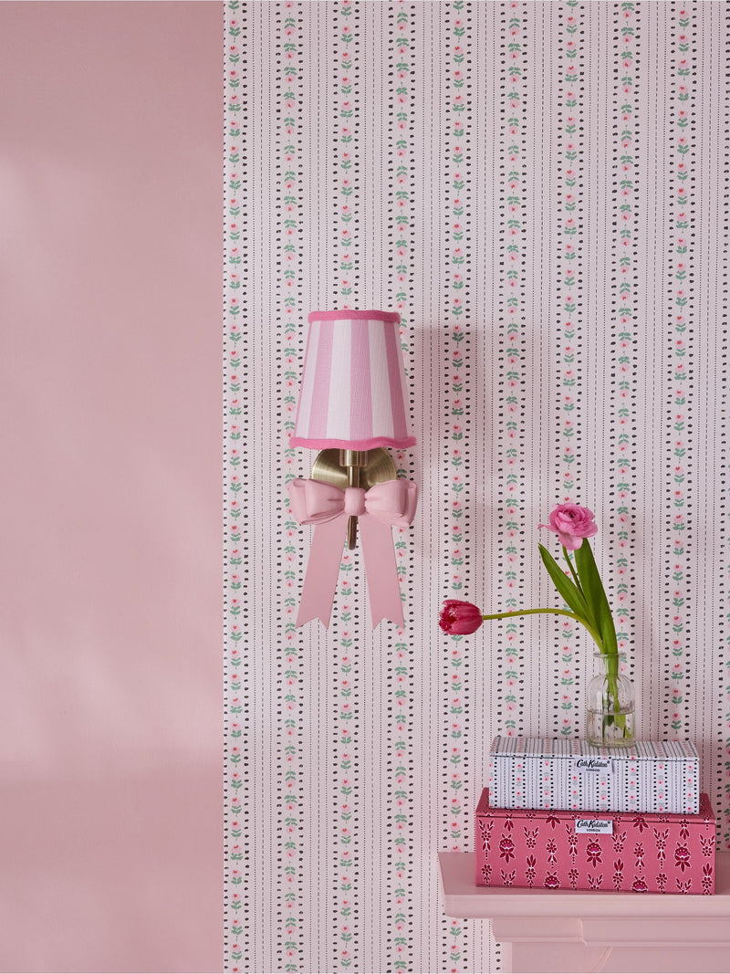 Cath Kidston wall light pink stripe canopy bow, UK version