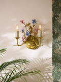 Laurence Llewelyn-Bowen Veranda gold floral wall light 27cm (British brand)