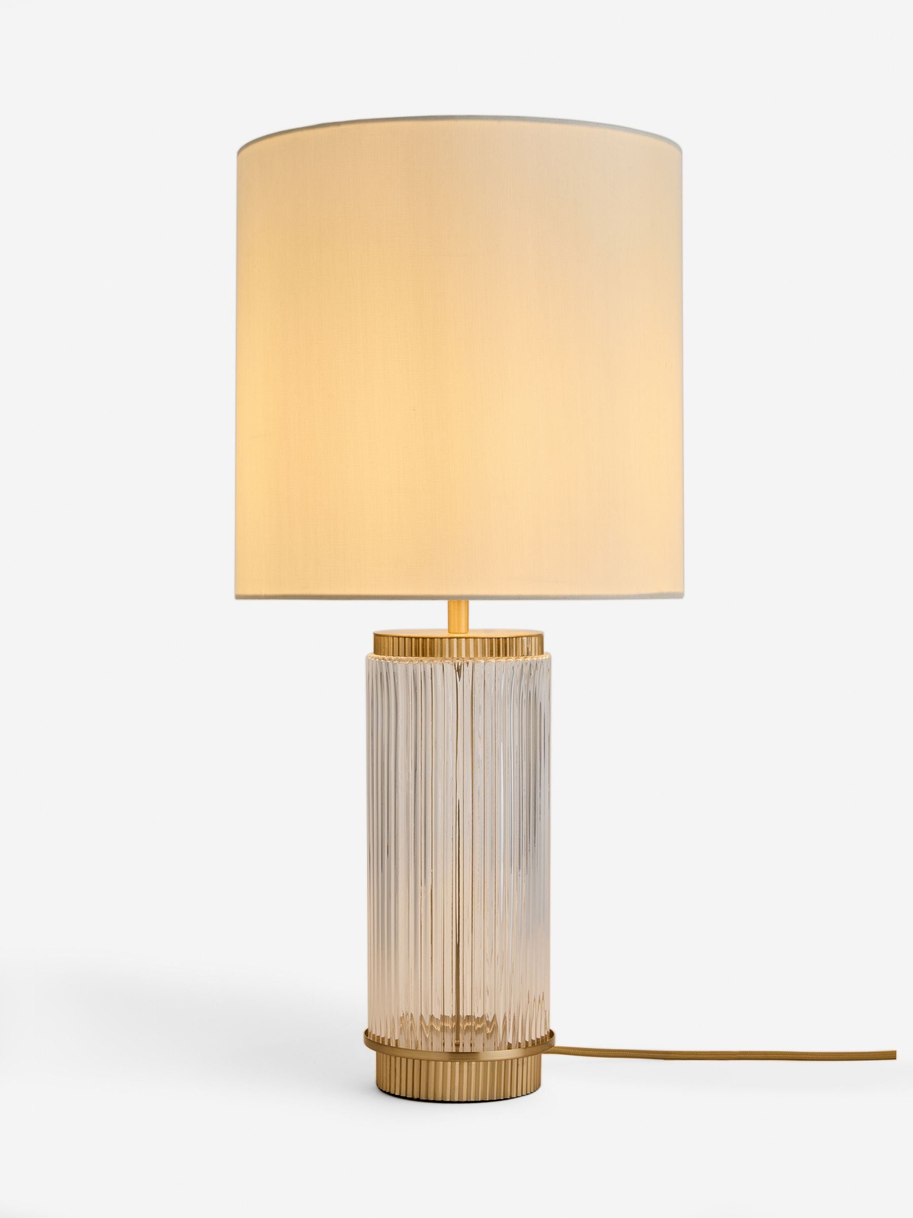 Lipsy Brass Ridge Glass Table Lamp (British brand)