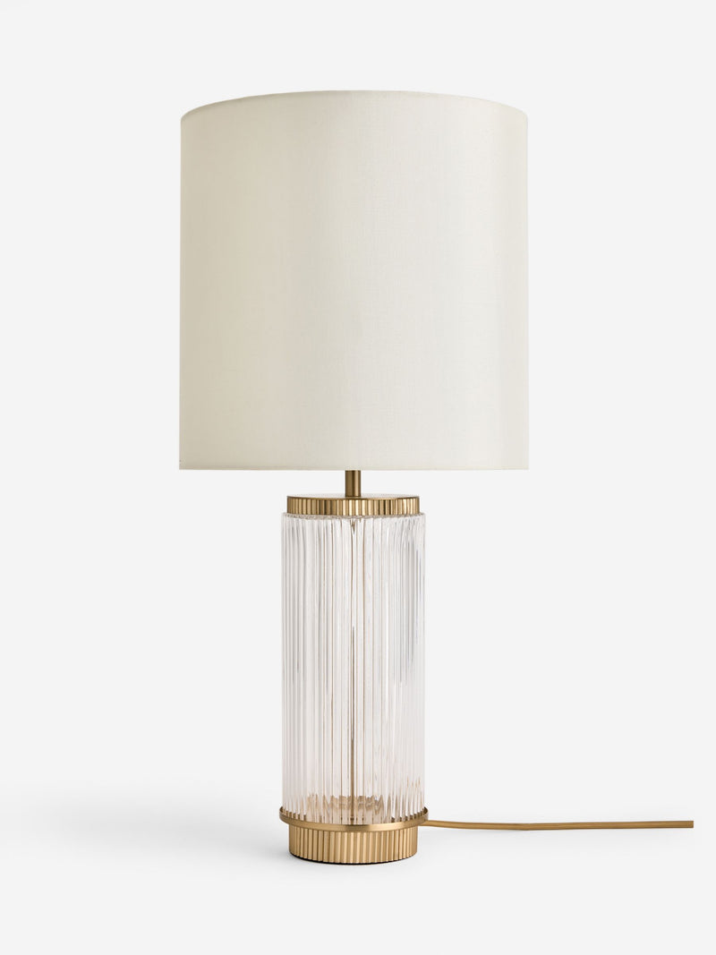 Lipsy Brass Ridge Glass Table Lamp (British brand)