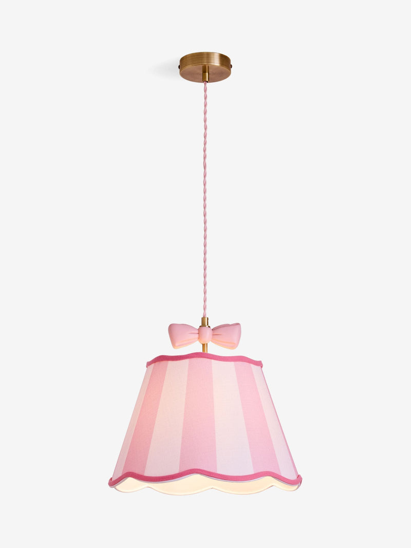 Cath Kidston pink/white stripe canopy bow pendant light 35cm, UK version