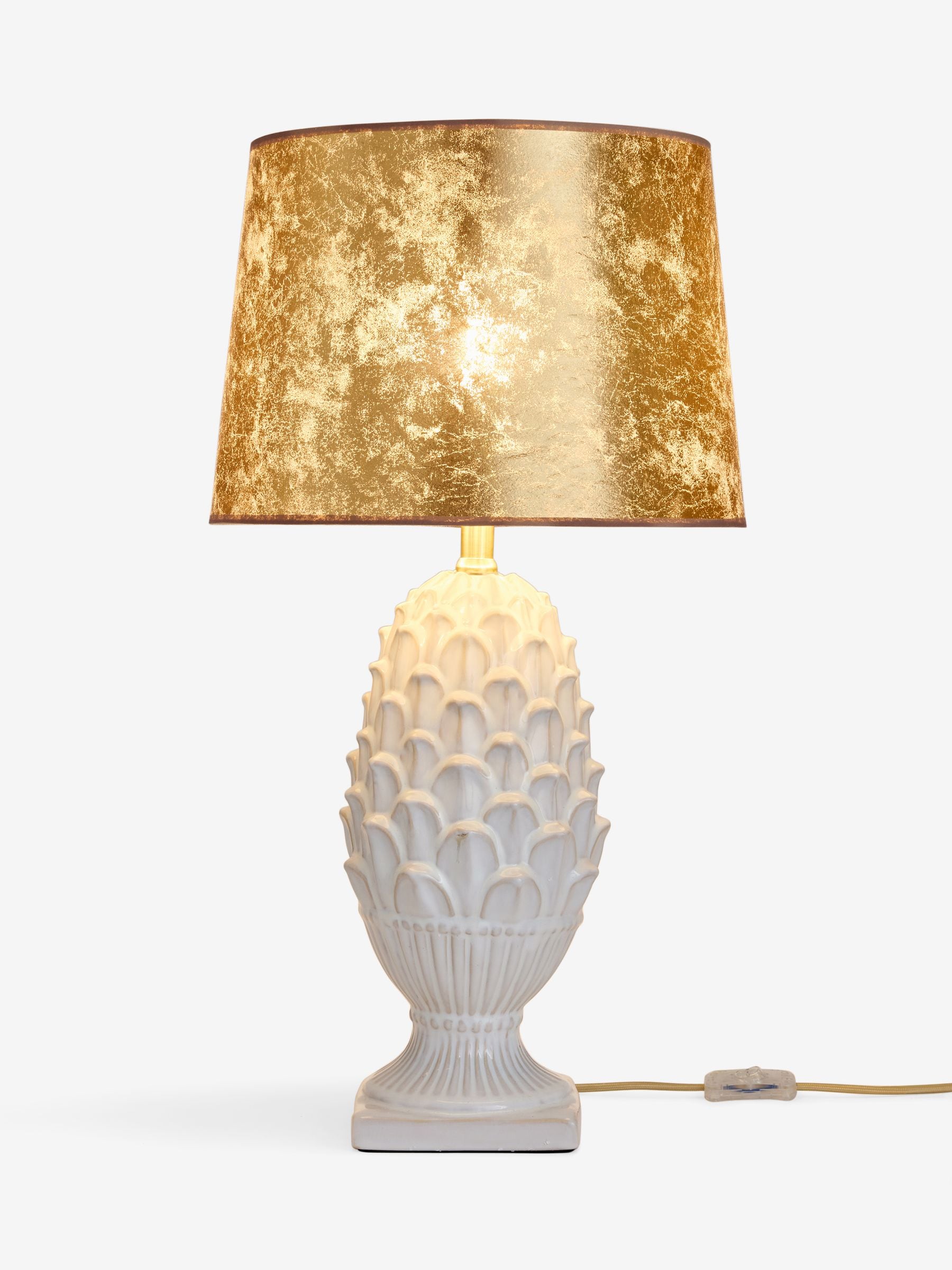 Laurence Llewelyn-Bowen artichoke table lamp cream gold - British product