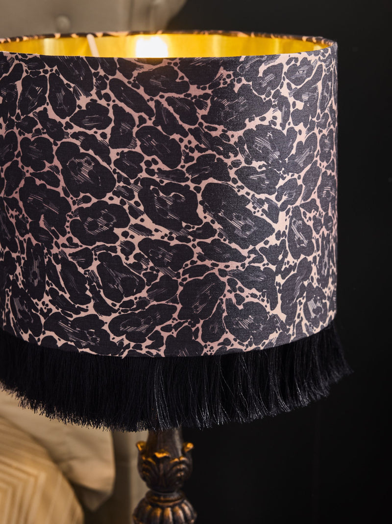 Laurence Llewelyn-Bowen black animal print table lamp (British brand)