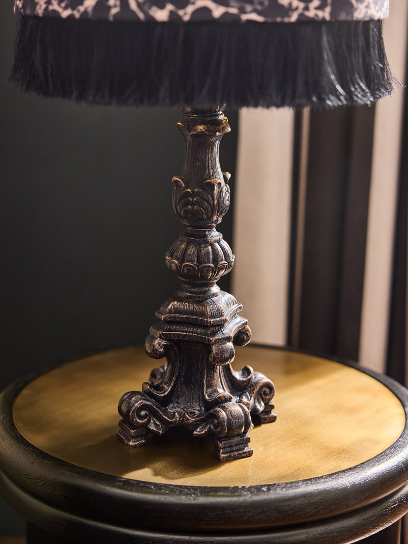 Laurence Llewelyn-Bowen black animal print table lamp (British brand)