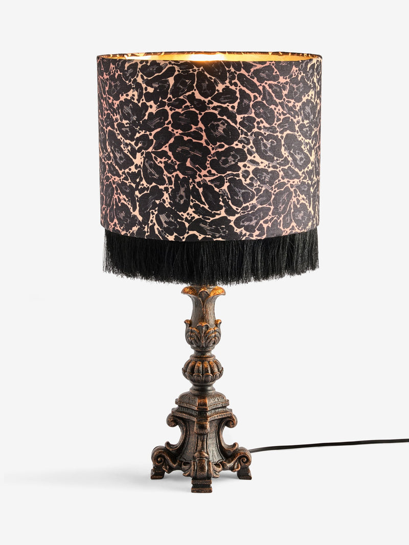 Laurence Llewelyn-Bowen black animal print table lamp (British brand)