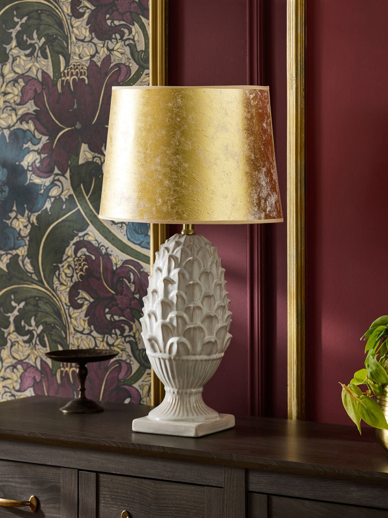 Laurence Llewelyn-Bowen artichoke table lamp cream gold - British product