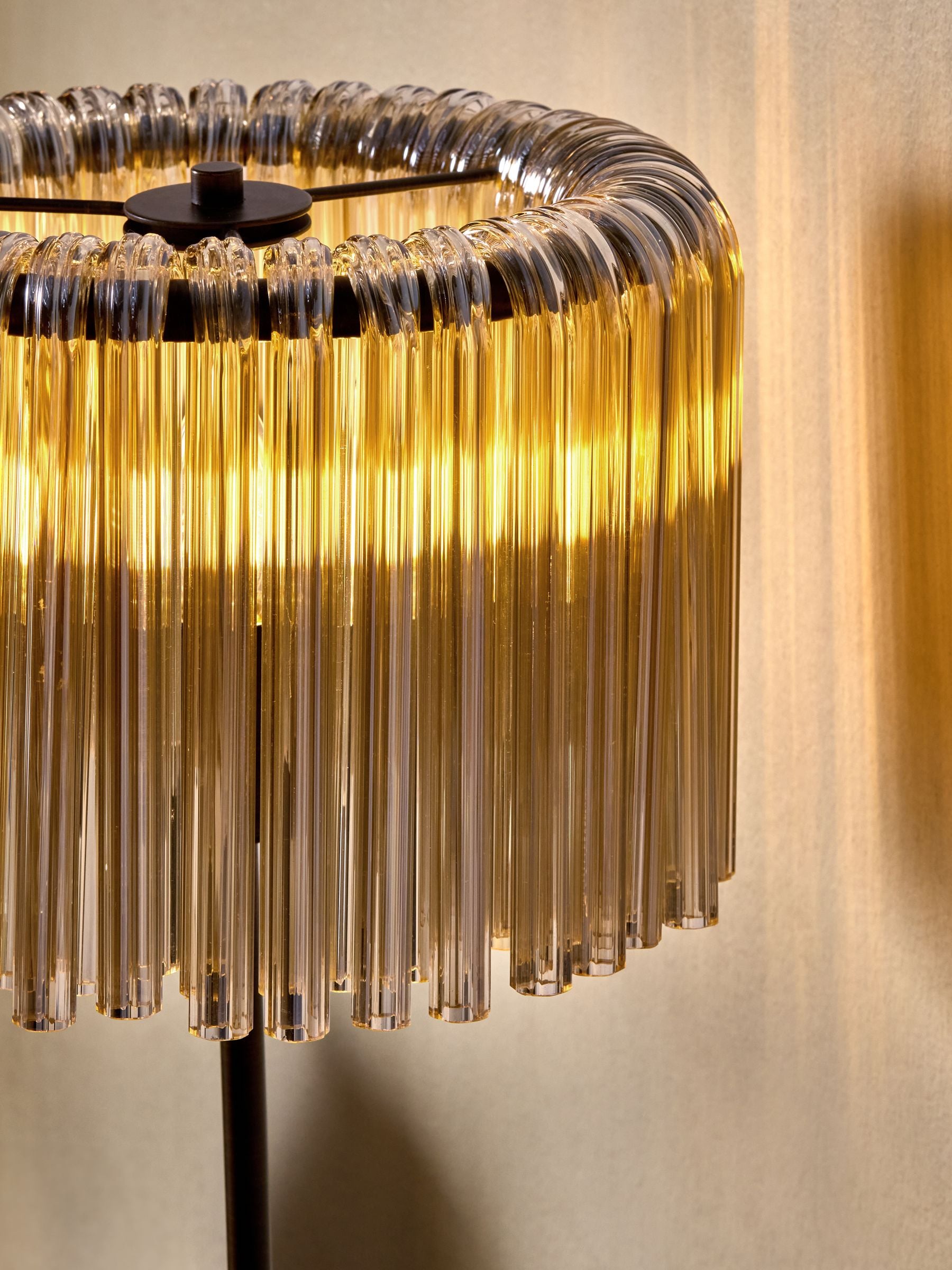 French Connection Clear Sunaha table lamp, UK version