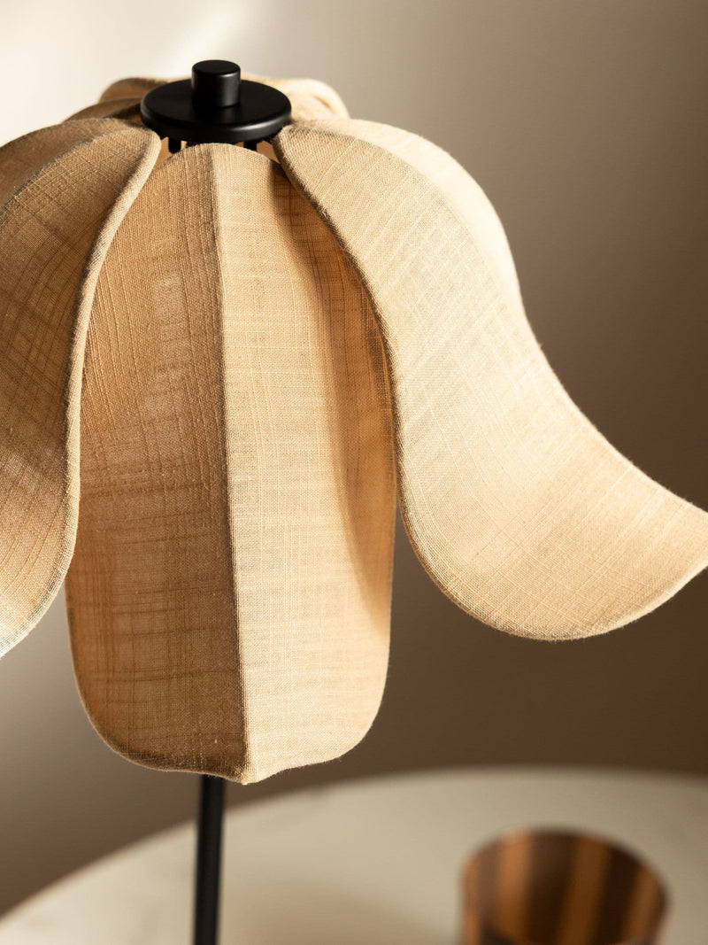 Rockett St George Sand Cream/Black Petal Table Lamp