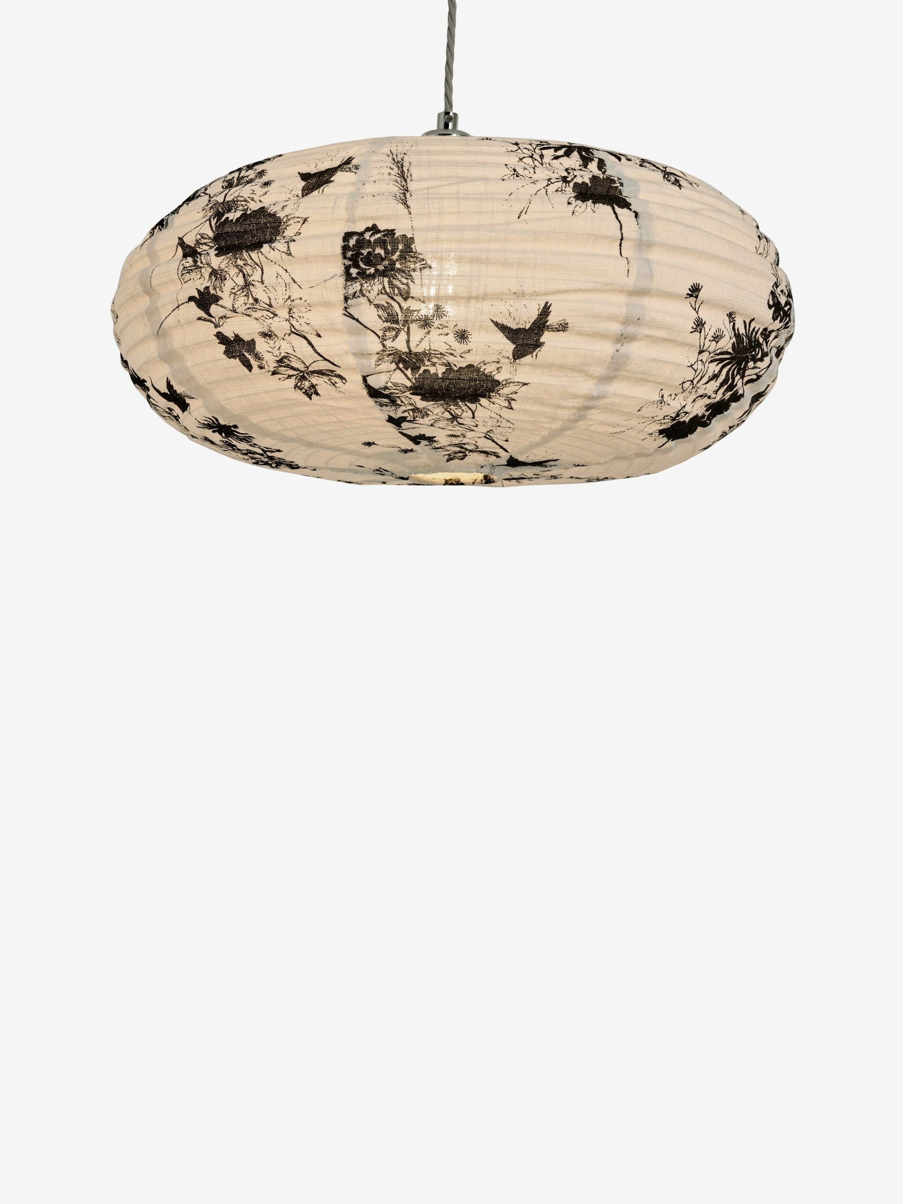 Rockett St George flower print lampshade cream black, UK version