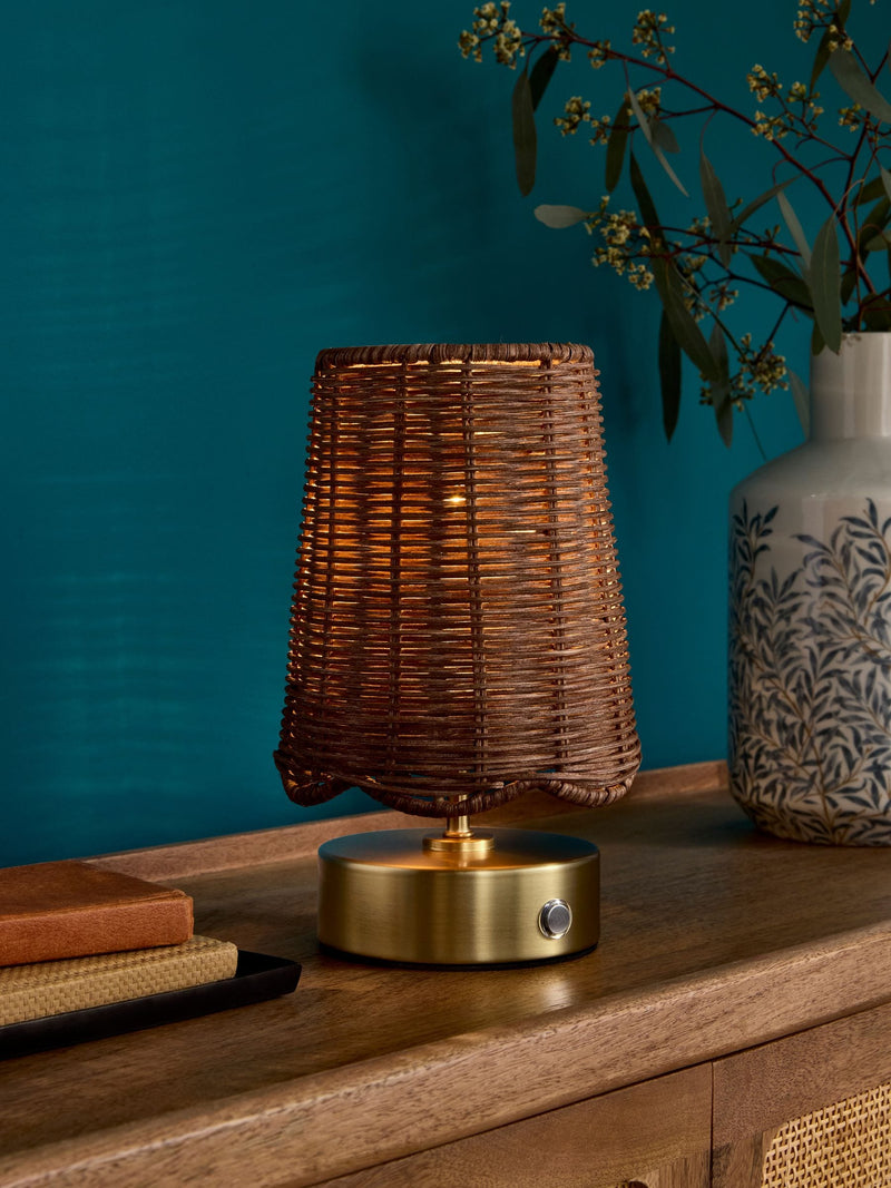 Clarke and Clarke Isla rechargeable wireless touch lamp, imported from the UK