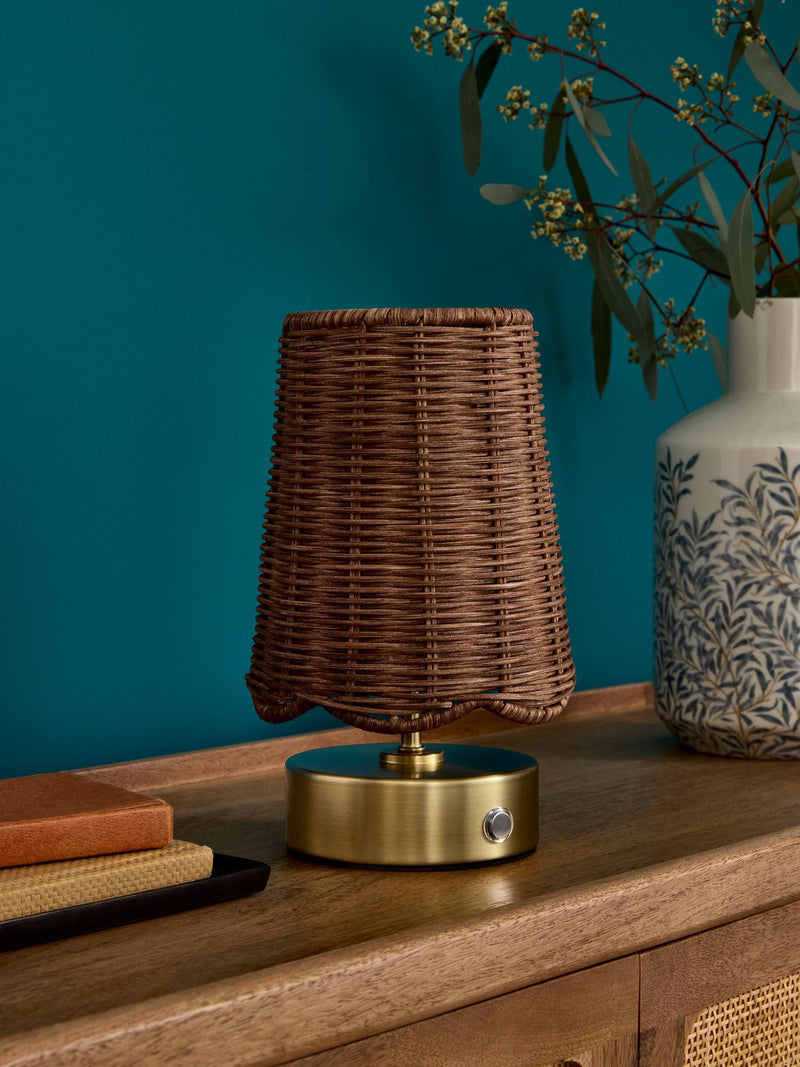 Clarke and Clarke Isla rechargeable wireless touch lamp, imported from the UK