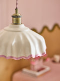 Cath Kidston pink cream ceramic folded ceiling pendant (British brand)
