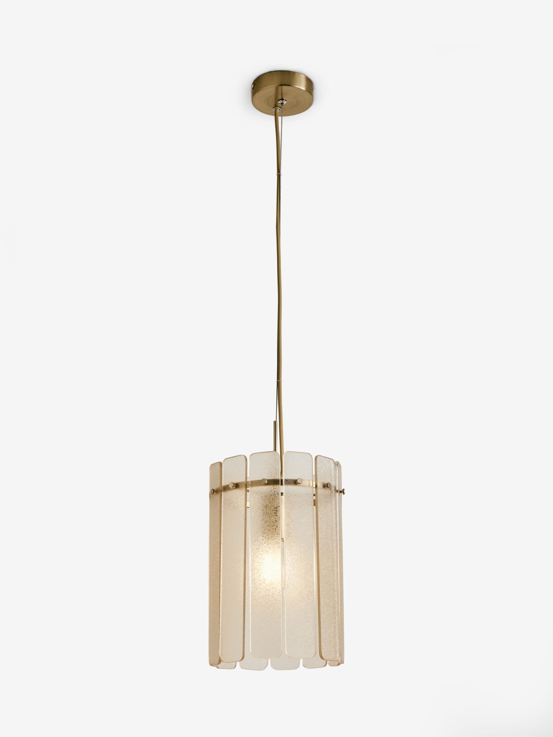 Lipsy champagne gold crackle glass pendant light (British brand)