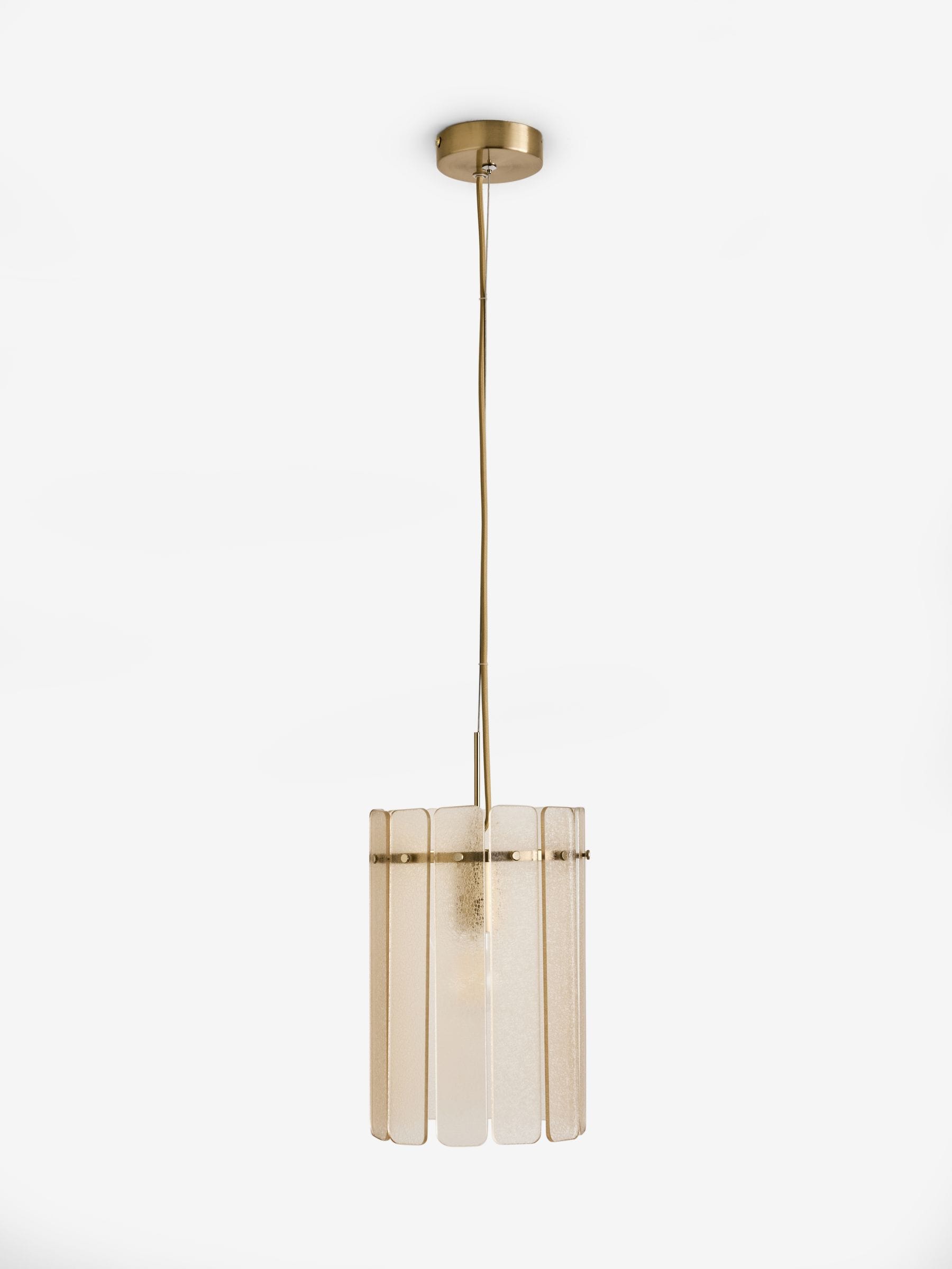 Lipsy champagne gold crackle glass pendant light (British brand)