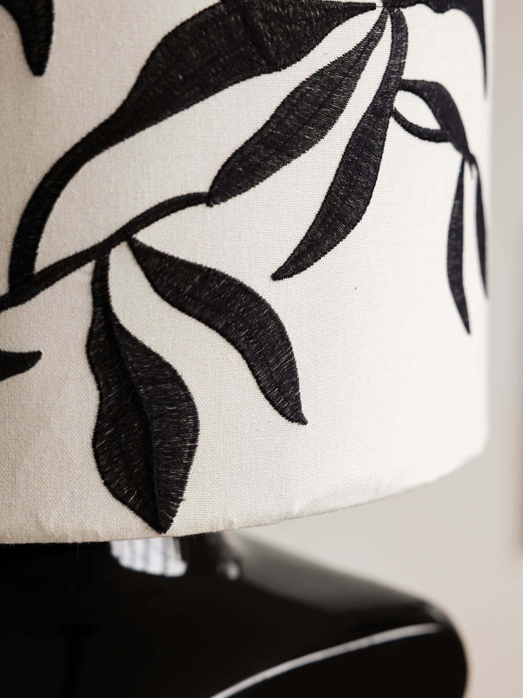 Rockett St George floor lamp black/white floral silhouette, UK version