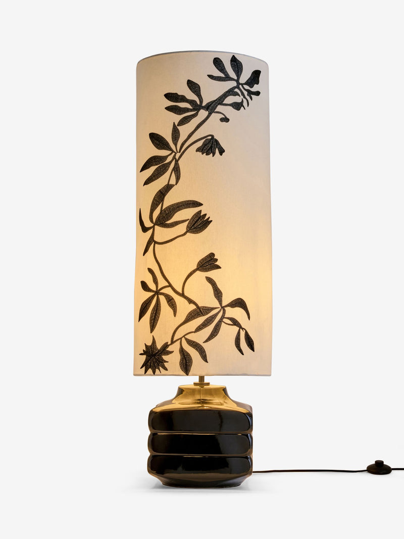 Rockett St George floor lamp black/white floral silhouette, UK version