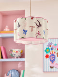 Eleanor Bowmer pink bow print scalloped lampshade 40cm - British product