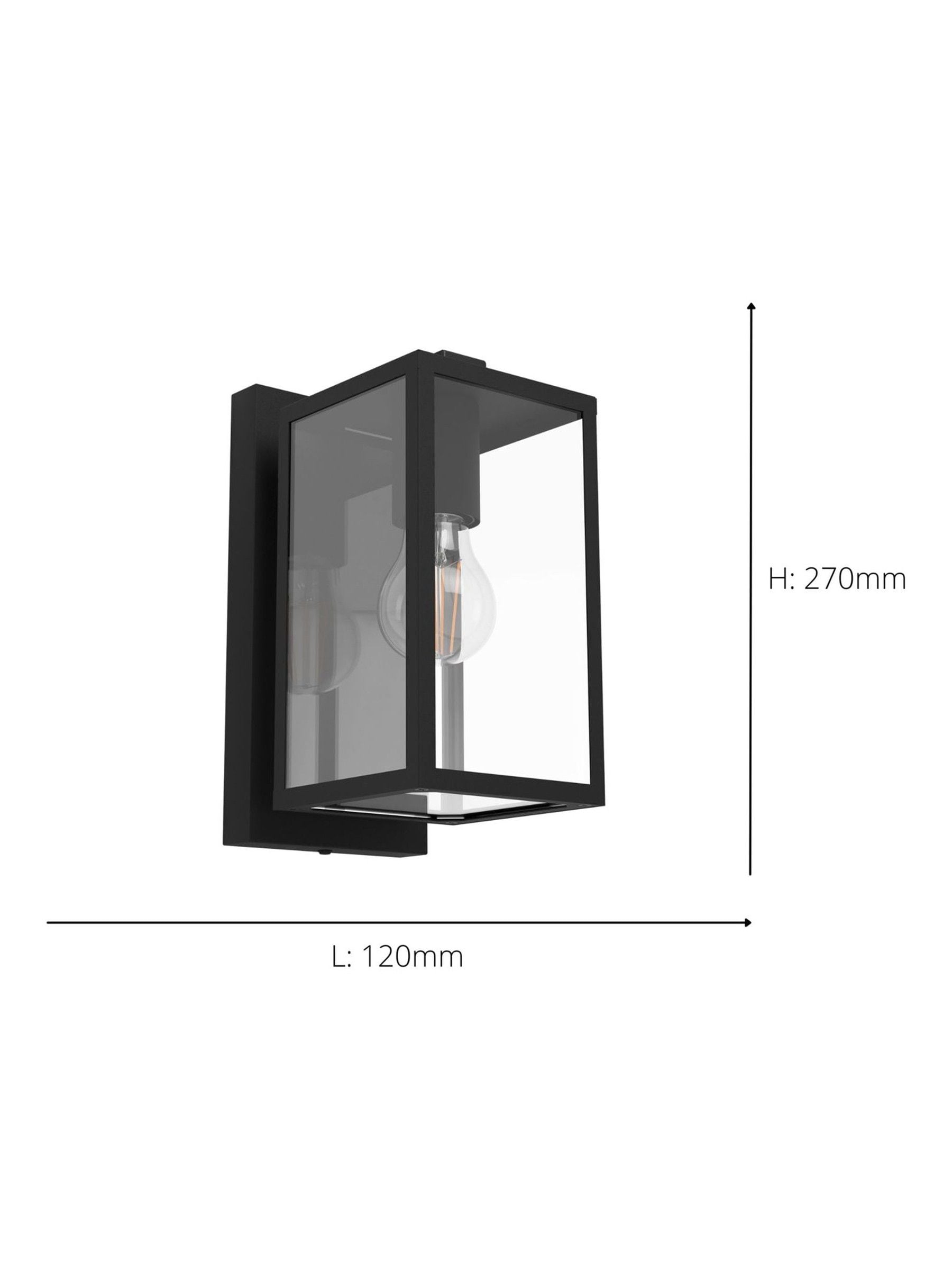 Eglo Budrone modern steel glass outdoor wall light (British brand)