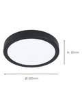 Eglo Argolis 2 black metal LED outdoor surface light, UK version