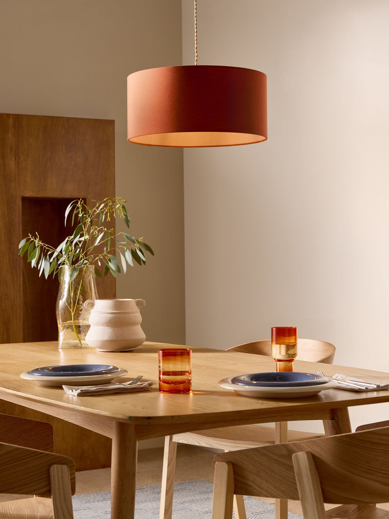 MADE.COM Navy/Copper Oro Easy Fit Drum Shade
