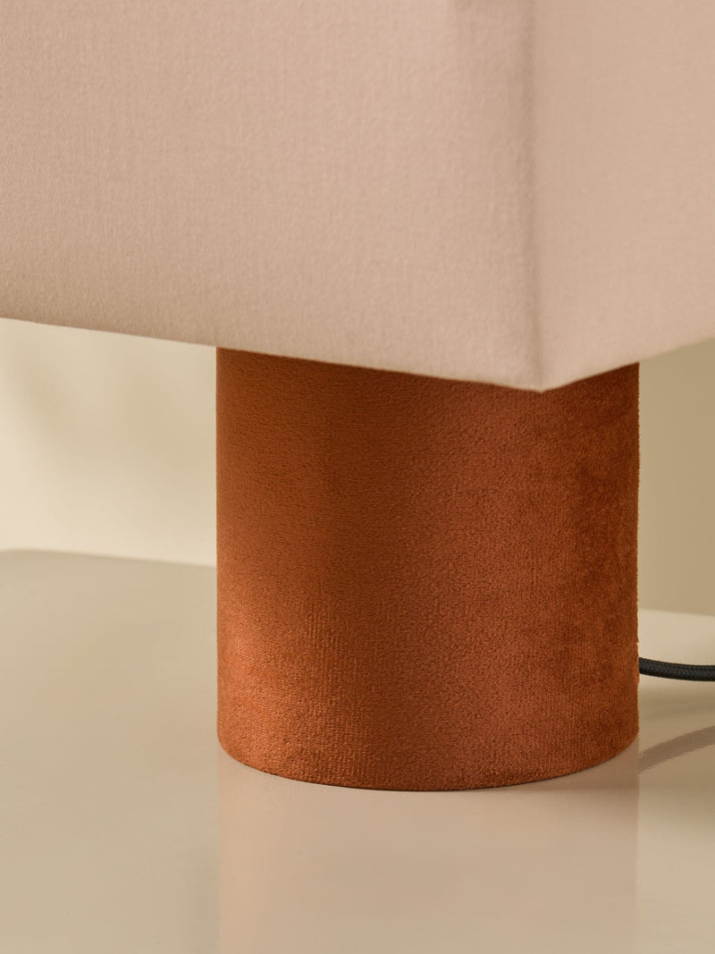 MADE.COM Tiana cream rust fabric table lamp (British brand)