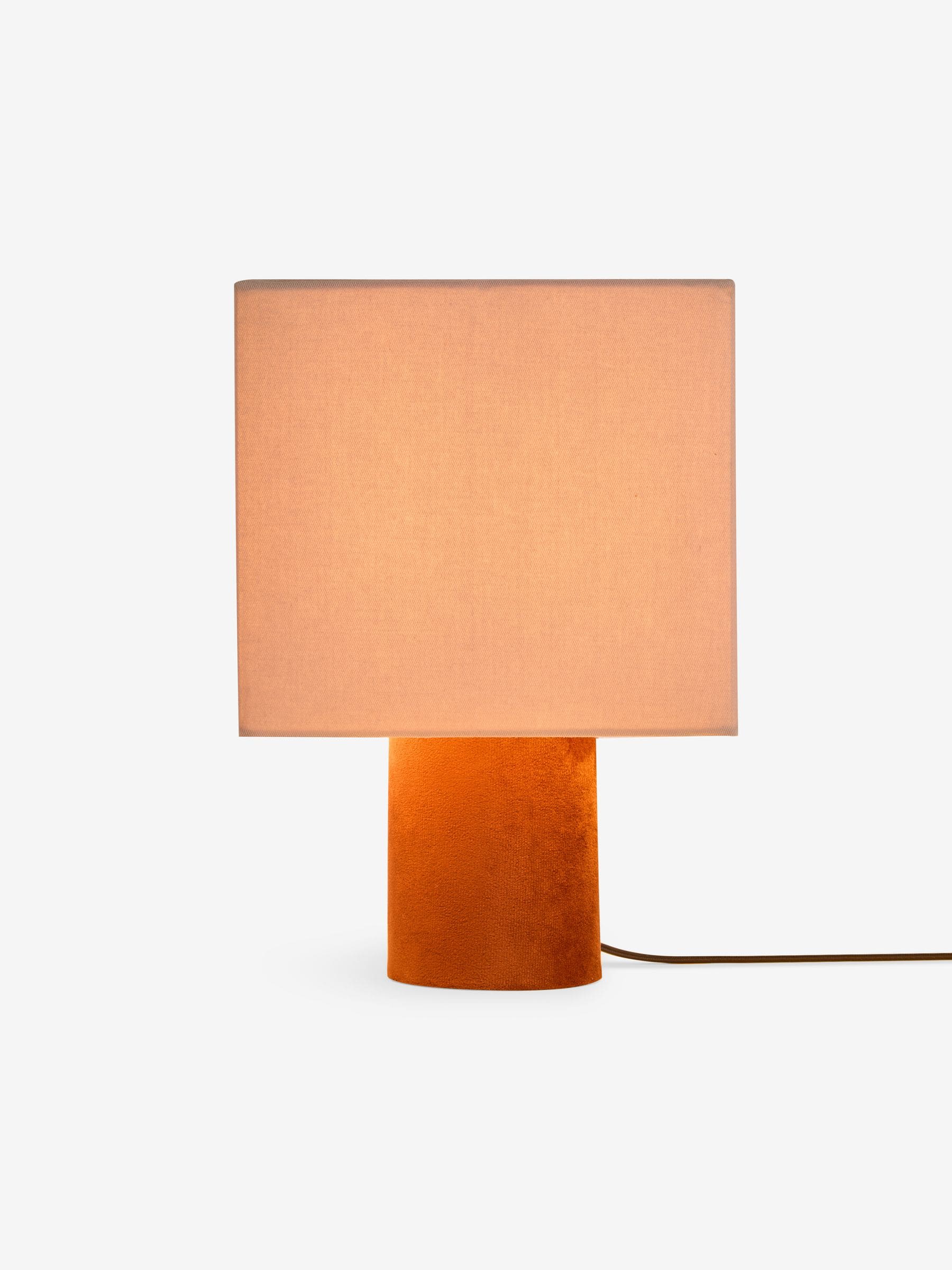 MADE.COM Tiana cream rust fabric table lamp (British brand)