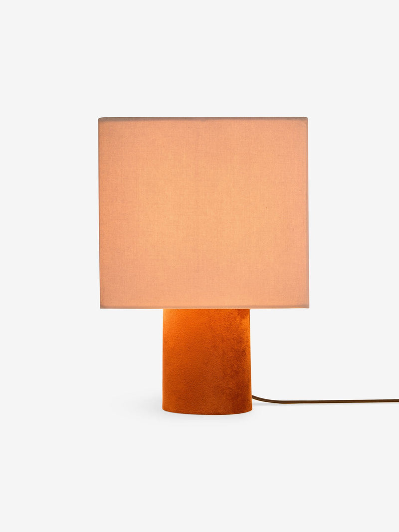 MADE.COM Tiana cream rust fabric table lamp (British brand)