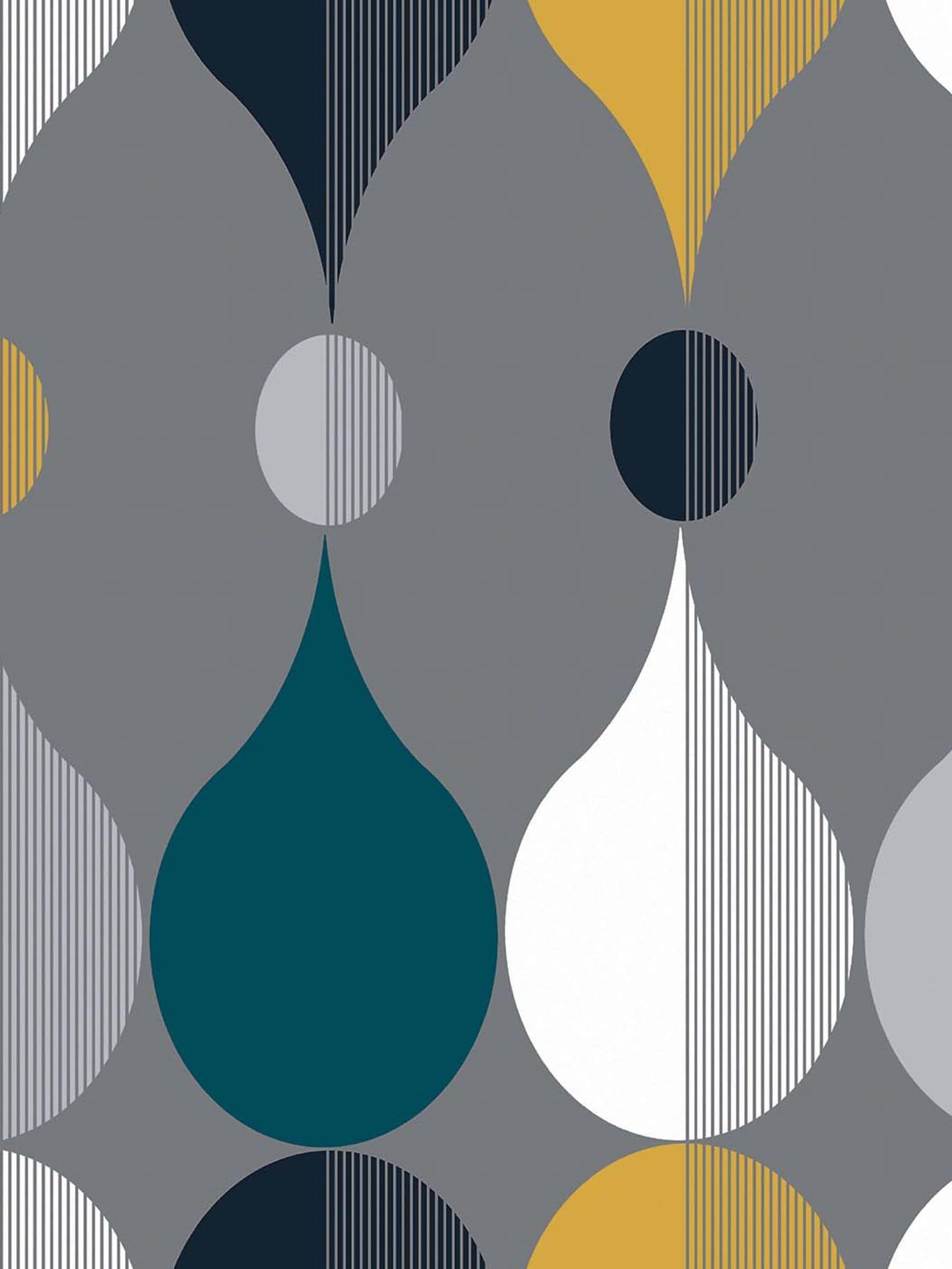 Graham & Brown Slate Coronation Craze wallpaper sample A4 - British product