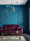 Graham & Brown Teal Tori wallpaper sample A4 (British brand)