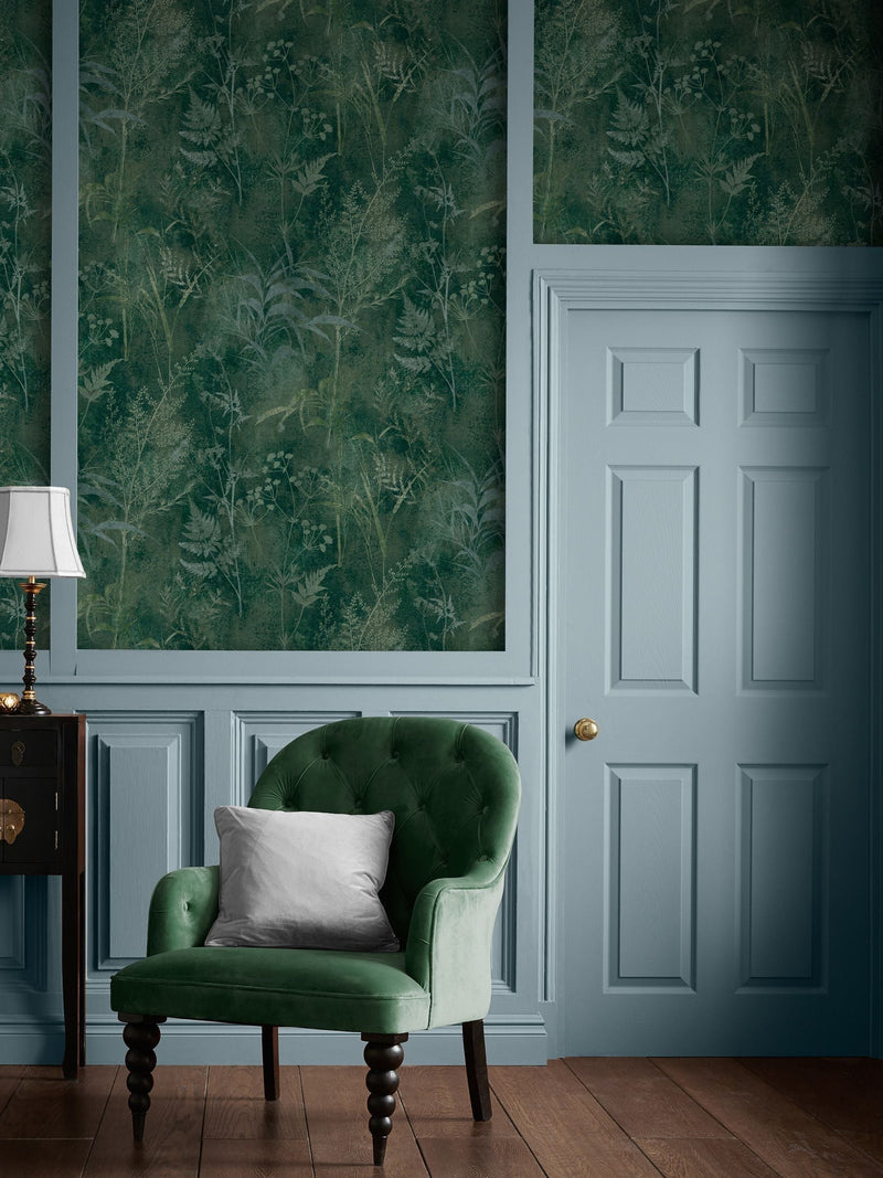 Graham & Brown Emerald Restore wallpaper sample A4, imported from the UK