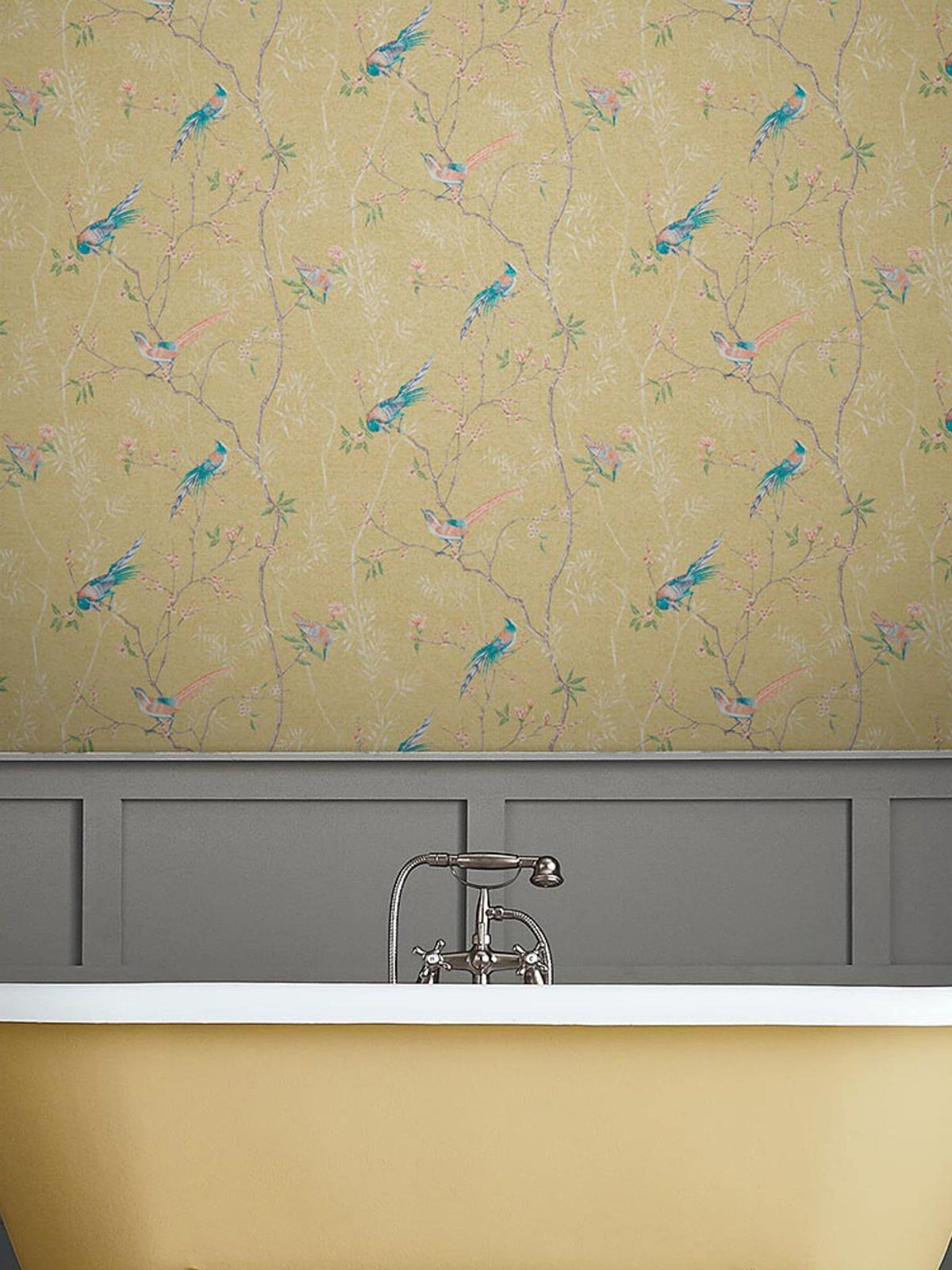Graham & Brown Teal Tori wallpaper sample A4 (British brand)