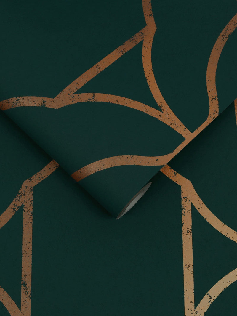 Graham & Brown wallpaper sample Emerald Versailles A4, imported from the UK